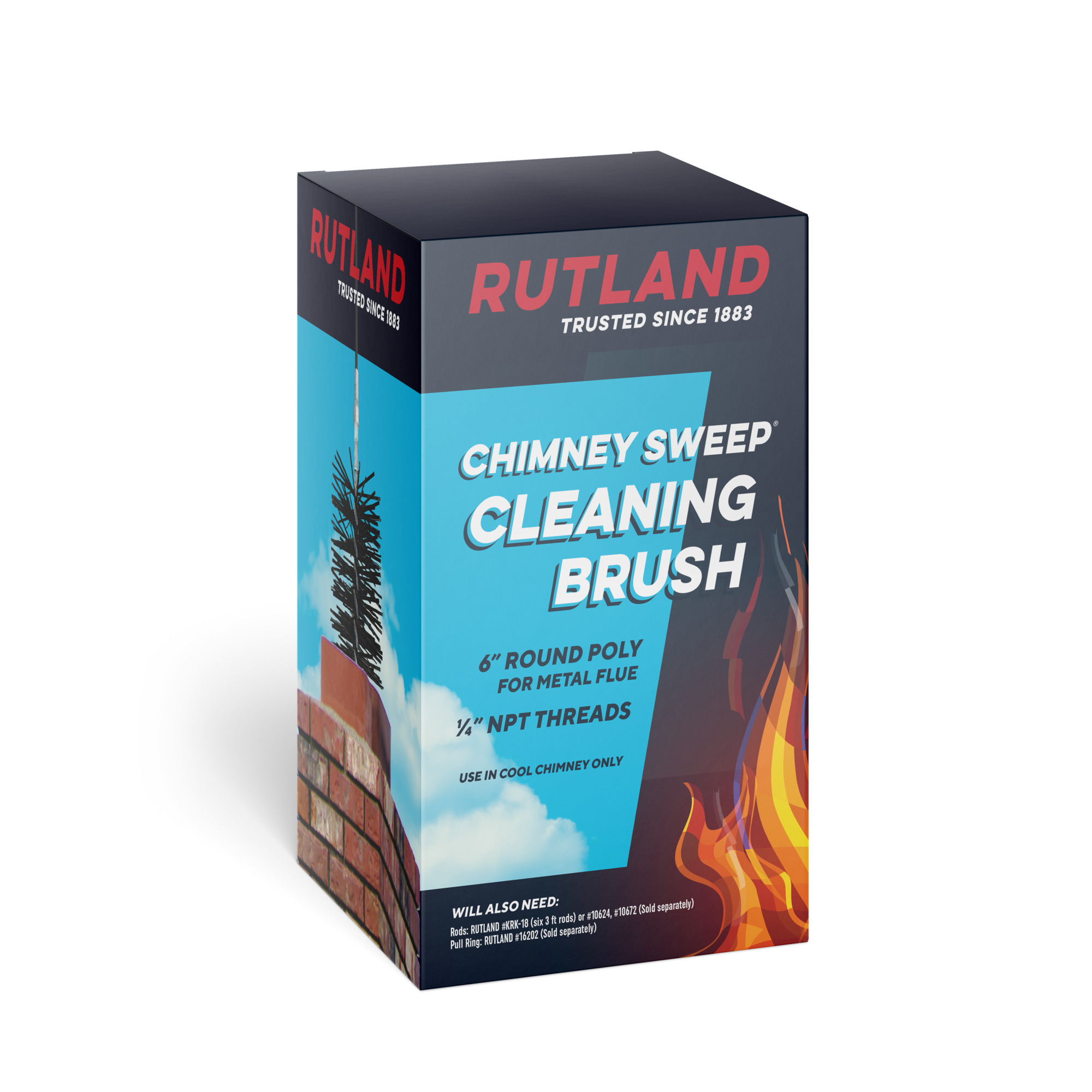 Rutland, Chimney Sweep Round Poly Chimney Brushes, Model# 16906
